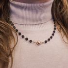Image 4 of Garnet necklace with gold paston clasp; Antique/vintage | 47.5 cm