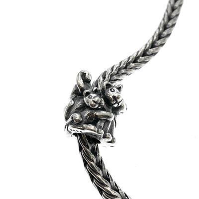 Image 2 of Trollbeads charm; Silver; Family of Kittens