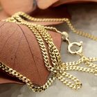 Image 2 of Gold gourmet link chain | 45 cm