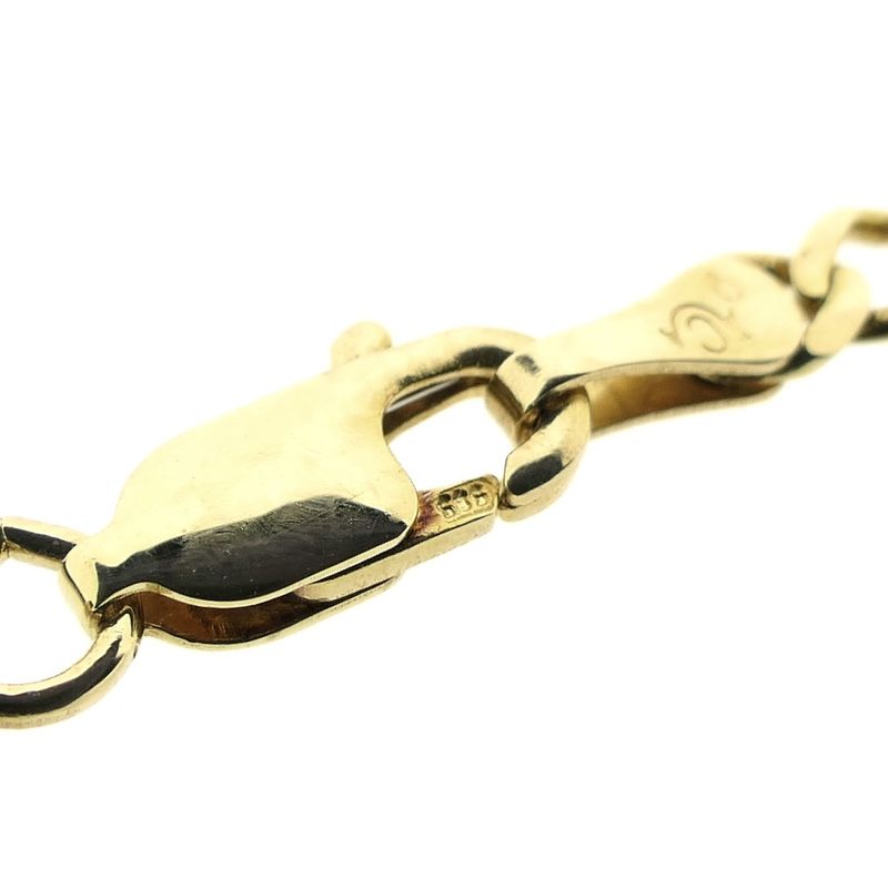 Image 5 of Gold flat gourmet link chain | 46.5 cm