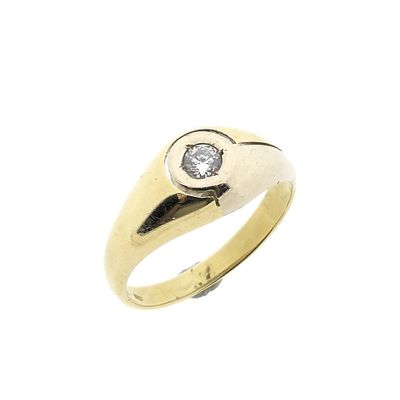 Image 1 of Two-tone gold ring with zirconia