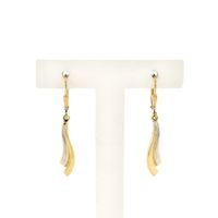 Two-tone gold earrings