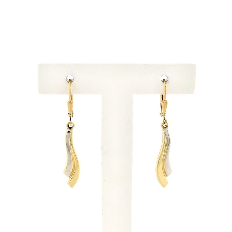 Image 1 of Two-tone gold earrings