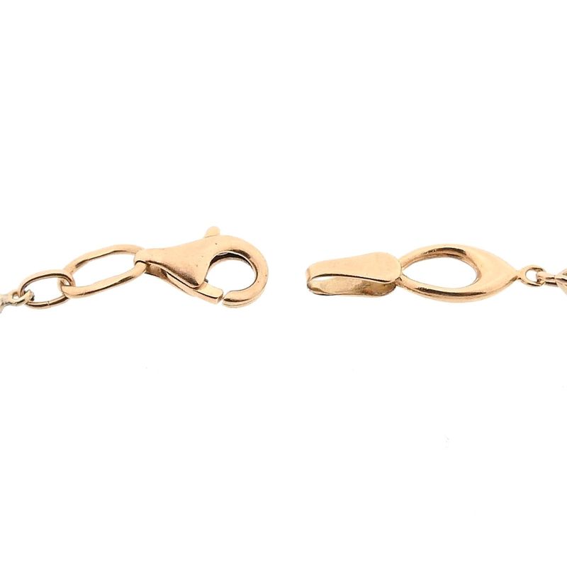 Afbeelding 5 van Bicolor gouden fantasie schakelarmband | 19 cm