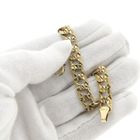 Image 2 of Gold flat gourmet link bracelet; Altinbas | 21.5 cm