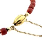 Image 6 of Blood Coral Bracelet with Gold Clasp