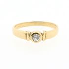 Image 7 of Gold solitaire ring with diamond; 0.14 ct.