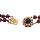 Image 3 of Long garnet bead necklace with a gold clasp; Antique | 77 cm