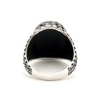 Image 3 of Silver bohemian (signet) ring with onyx stone