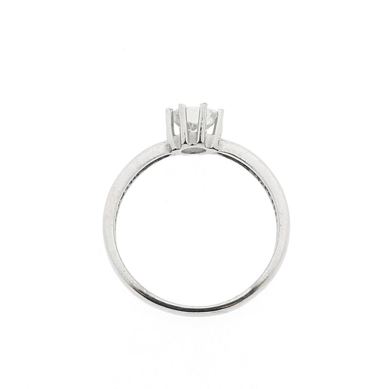 Image 5 of White gold solitaire ring with white sapphire