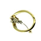 Image 2 of Yellow gold brooch with 0.24 ct diamond