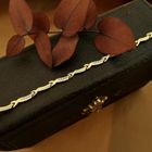 Image 2 of Gold link bracelet with zirconia | 17.5 cm