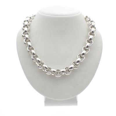 Image 1 of Silver robust jasseron necklace | 45 cm