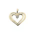 Image 1 of 10K Double Heart Pendant with Diamond | 0.08 ct.