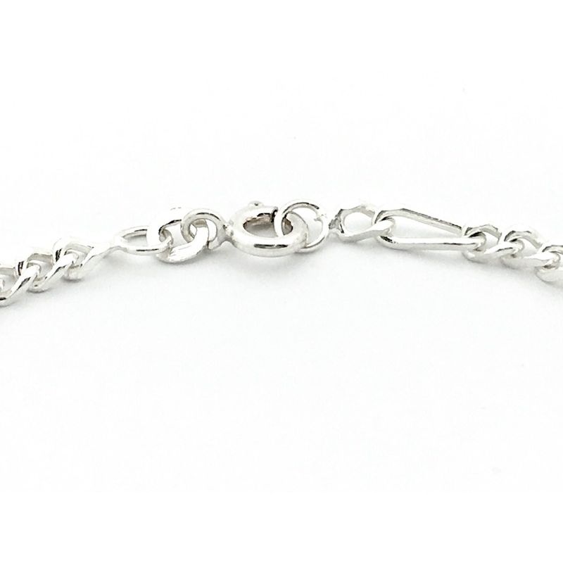 Image 5 of Silver bracelet; Figaro link | 18.5 cm