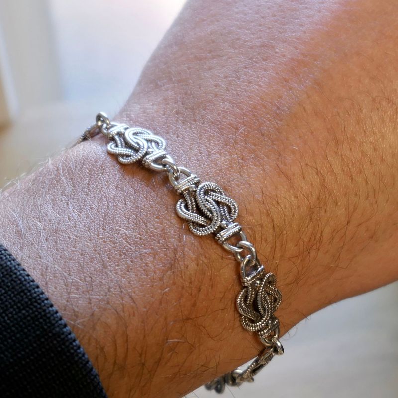 Image 9 of Silver Bracelet with Celtic Pattern