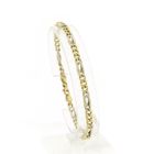 Image 1 of 18K Two-tone gold Figaro link bracelet | 20 cm