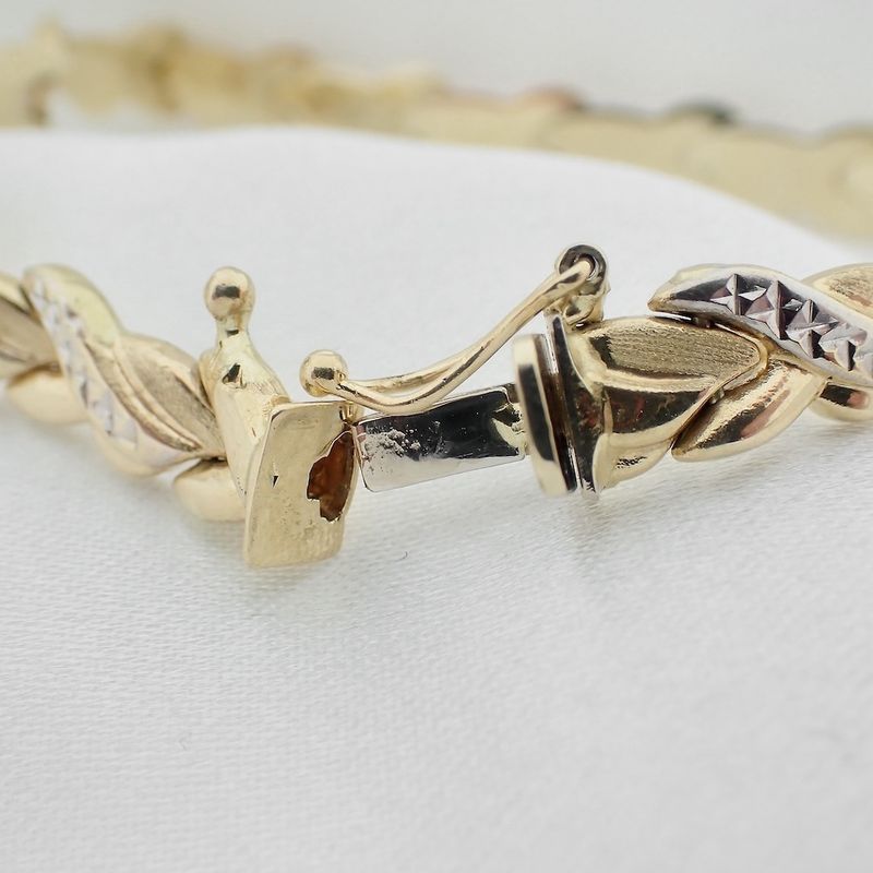 Image 8 of Two-tone gold fantasy link bracelet | 20 cm