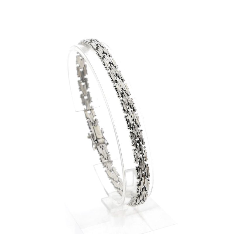 Image 1 of White gold fantasy link bracelet