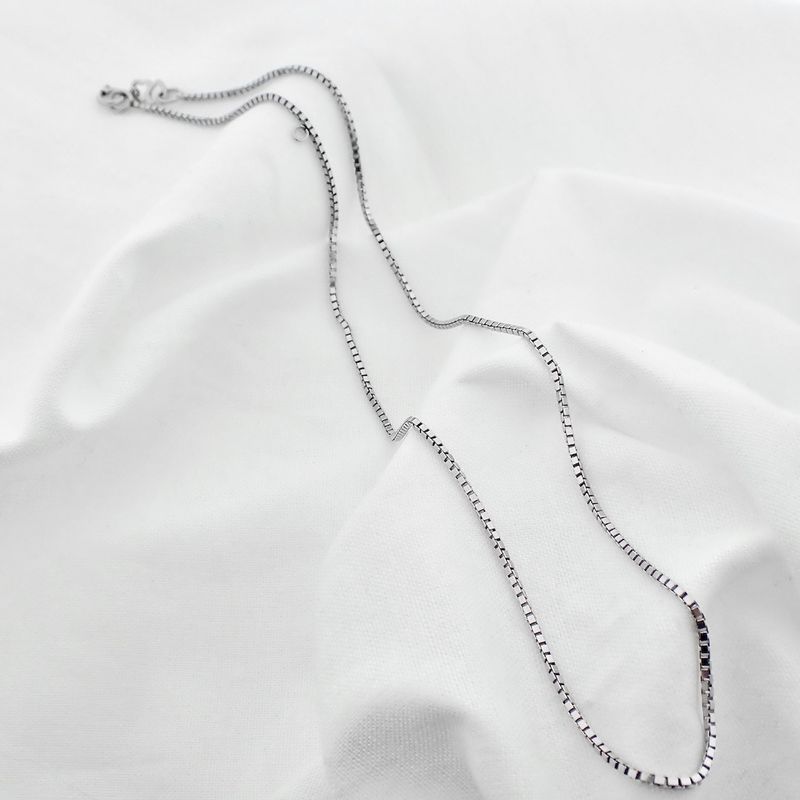 Image 4 of 18K white gold Venetian link chain | 36.5 cm - 41.5 cm