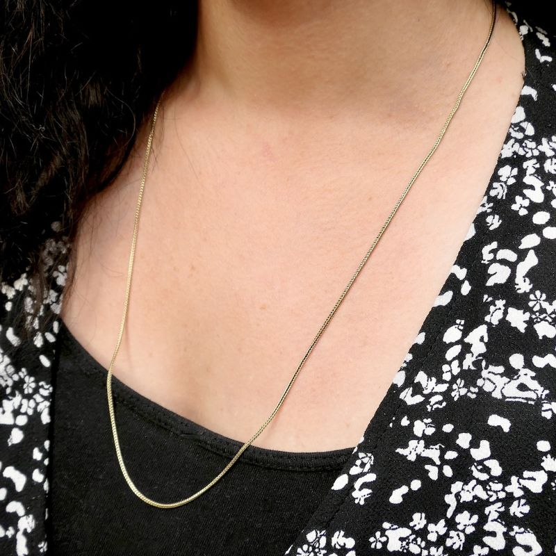 Image 8 of Gold foxtail link chain | 65 cm