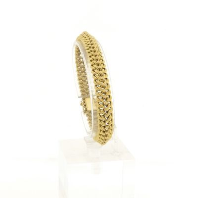 Image 1 of Gold French gourmet link bracelet