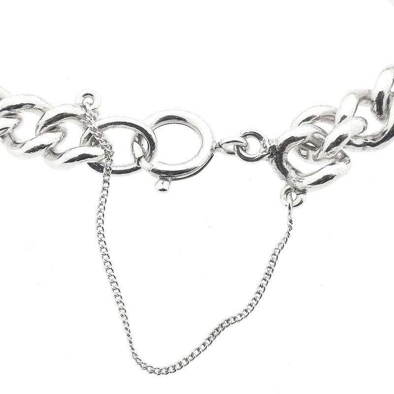 Image 4 of Solid silver gourmet link bracelet.