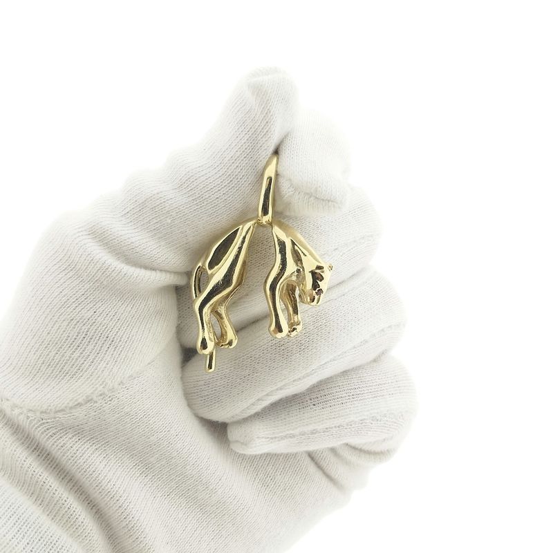 Image 6 of Gold panther pendant with rubies