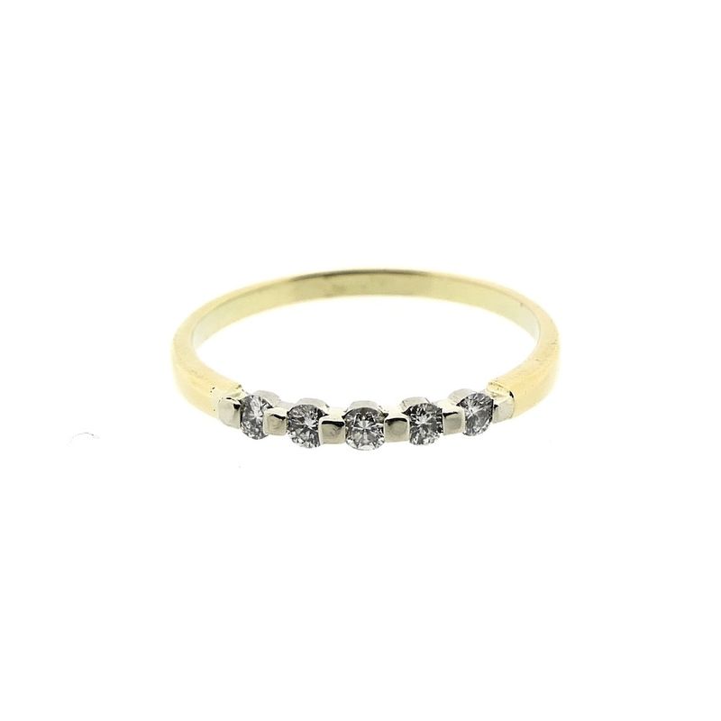 Image 2 of Gold ring with diamond | 0.20 ct.