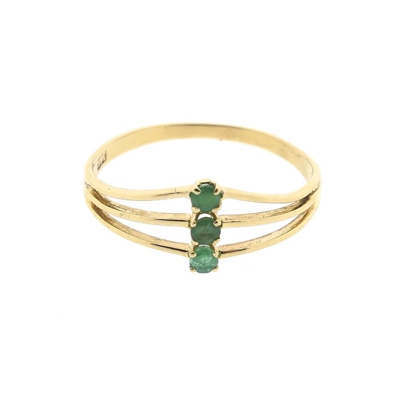 Image 7 of Gold ring with emerald | Vintage