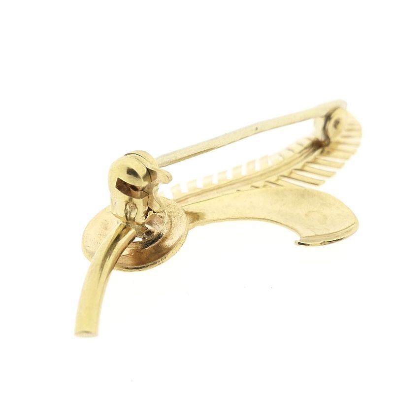 Image 5 of Gold feather brooch