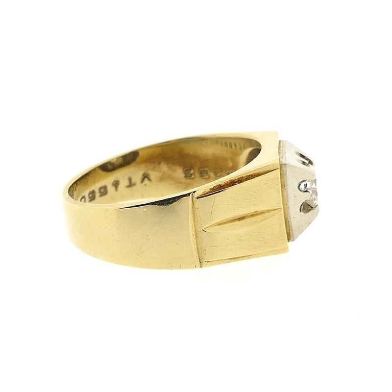 Image 8 of Two-tone gold solitaire ring with diamond | 0.36 ct.