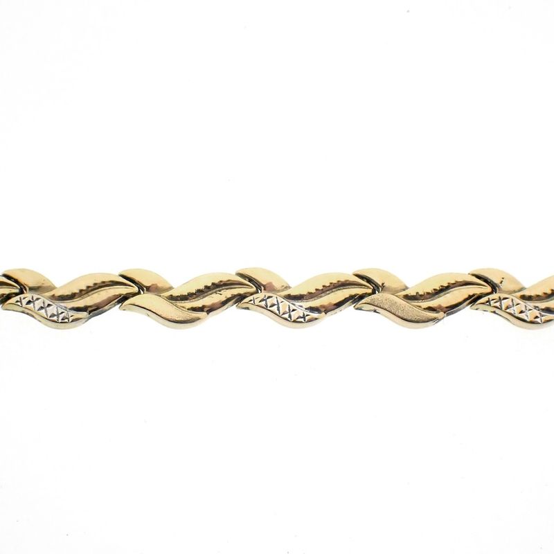 Image 3 of Two-tone gold fantasy link bracelet | 19.5 cm