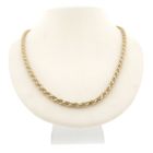 Image 1 of Two-tone gold twisted necklace | 61 cm