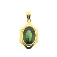 Gold pendant with peridot stone