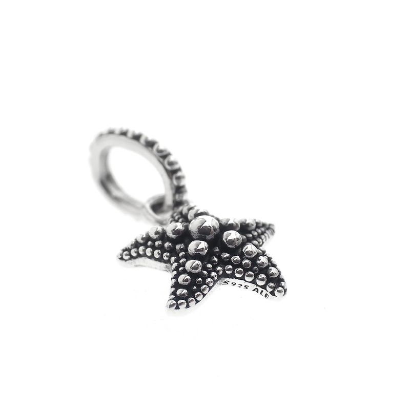Image 3 of Pandora charm pendant; Silver; Sea star