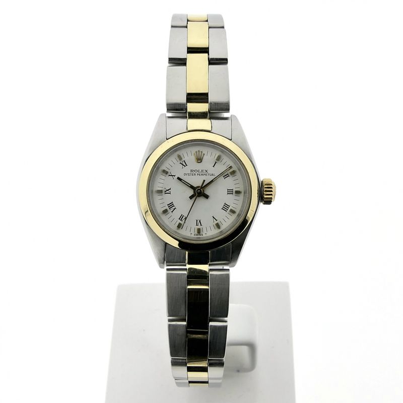 Image 19 of Rolex Oyster Perpetual 26mm 6718; Vintage gold/steel ladies' watch