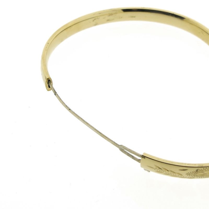 Image 4 of Vintage gold slave bracelet with engravings | Ø 64.5 mm