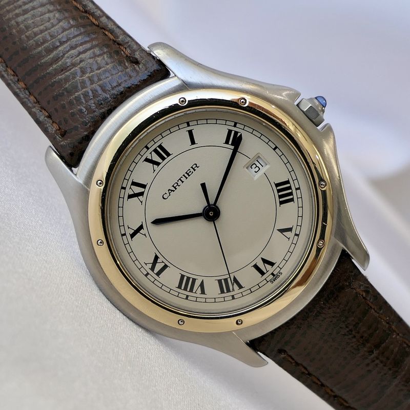 Image 5 of Cartier Cougar; Gold/steel unisex watch