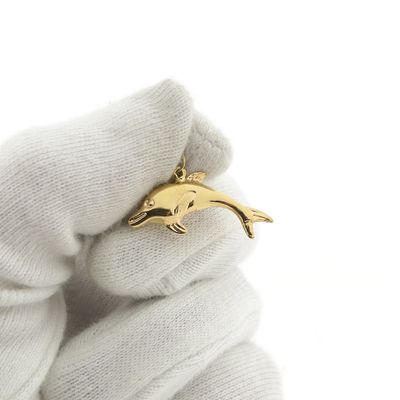 Image 2 of 18 carat gold dolphin pendant