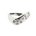 Image 4 of White gold wide ring with diamonds; 0.20 ct.