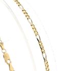 Image 2 of Two-tone gold Figaro link bracelet