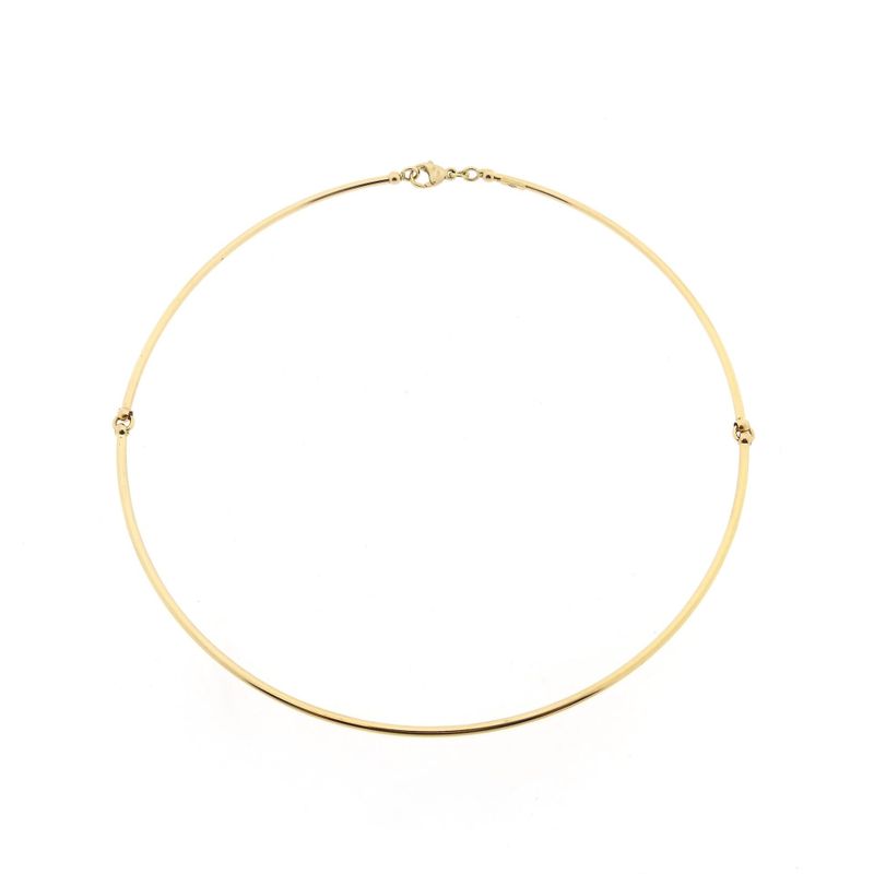 Afbeelding 4 van Gouden staafjes schakelketting | 36 cm