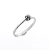 White gold solitaire ring with 0.02 ct. diamond | Desiree