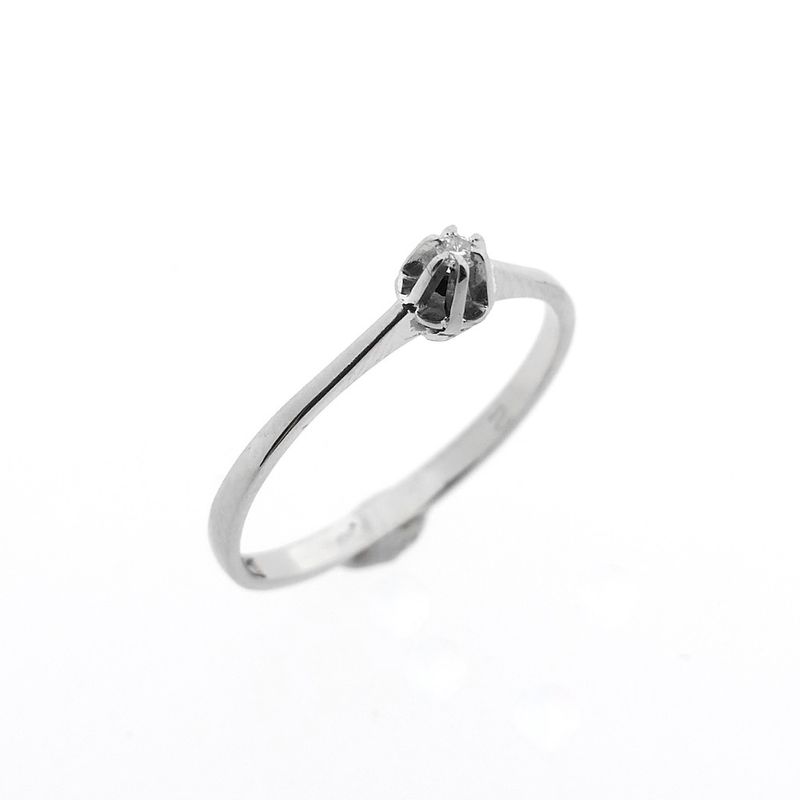 Image 1 of White gold solitaire ring with 0.02 ct. diamond | Desiree