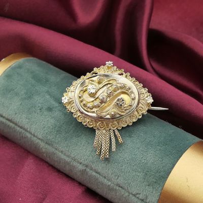 Image 2 of Silver brooch with filigree technique | Vintage/antique