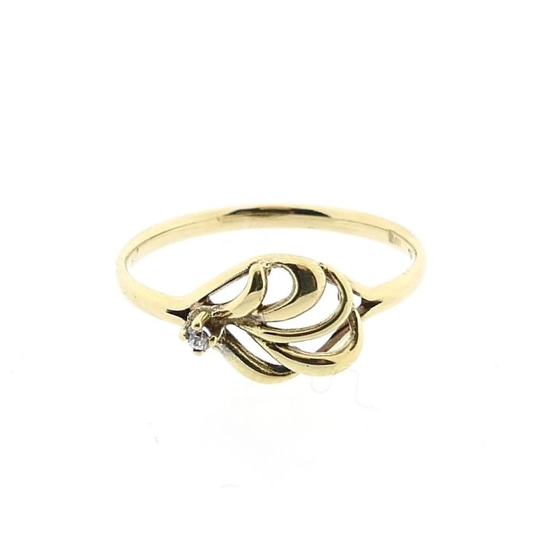 Image 3 of Gold ring with zirconia