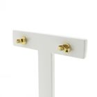 Image 4 of Vintage gold stud earrings with glass beads