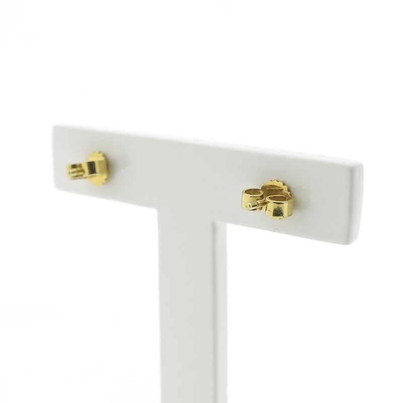 Image 4 of Vintage gold stud earrings with glass beads