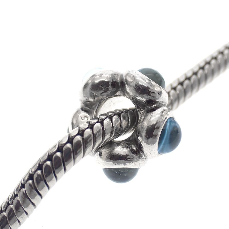 Image 2 of Pandora spacer; Silver; Blue Topaz